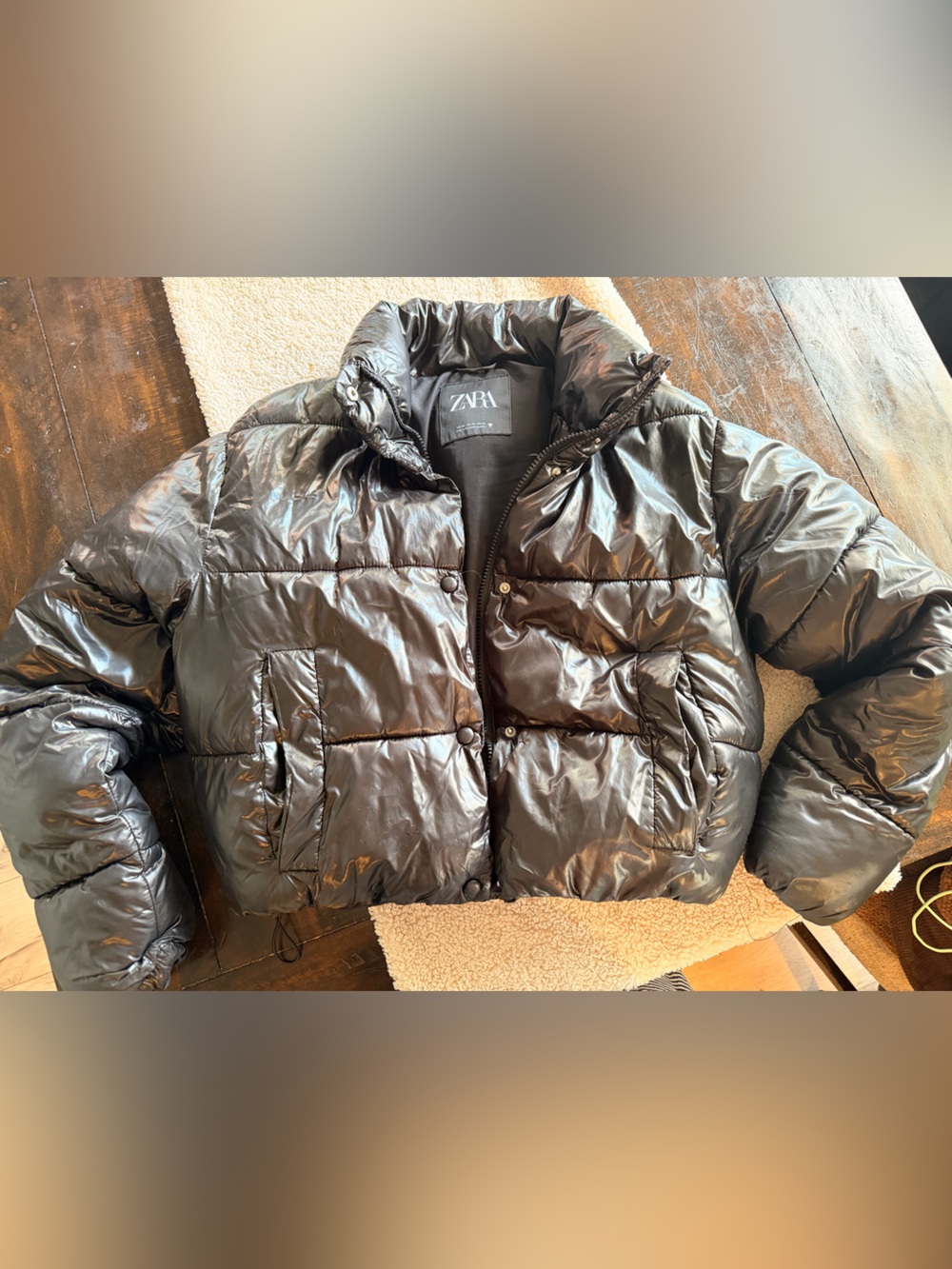 Zara cropped puffer coat